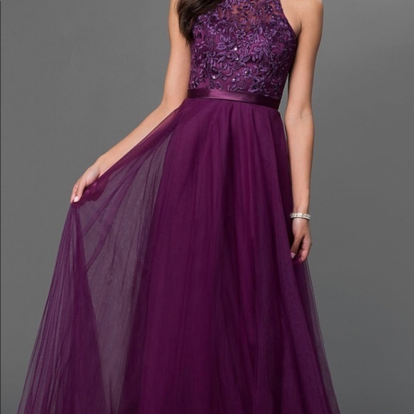 plum colored prom dresses